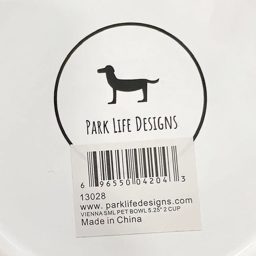 Gray Concrete Small Ceramic Dog Bowl - 2